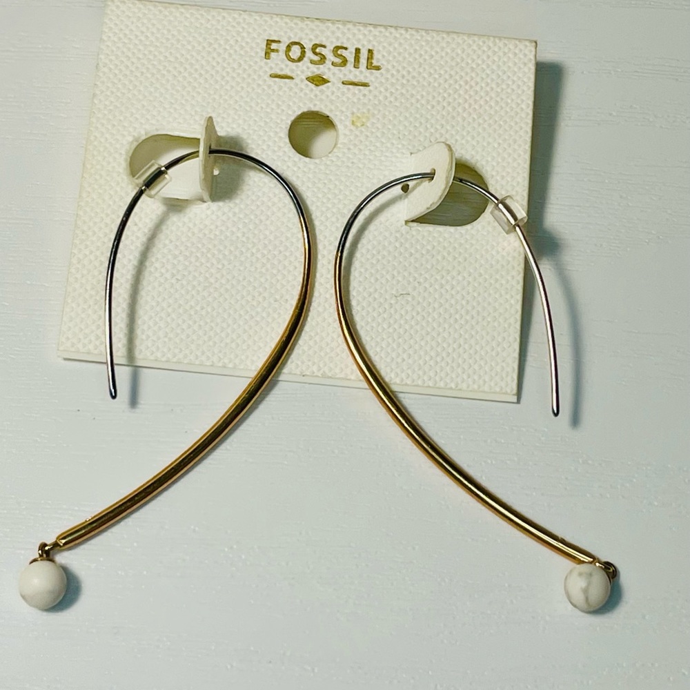 Fossil Threader Earrings